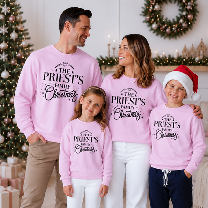 Custom Family Matching Sweater, Personalised Family Name Printed Sweatshirts, Christmas Theme Matching Crewneck Jumper, Unique Family Gifts