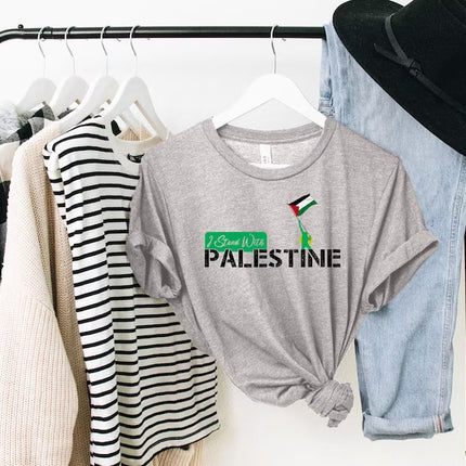 Palestine Tshirt, I Stand with Palestine Shirt, Free Palestine Tees, Freedom for Palestine Protest Tops, Anti Israel Unisex Adult Kids Shirt