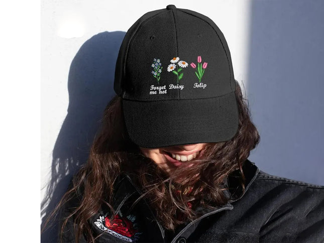 Embroidered Floral Fdt Vintage Hat, Anti Trump Baseball Cap, Political Hat, Gift for Him