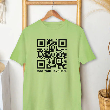 Custom QR Code Scan T-Shirt, Your Text And URL Link Printed Graphic Tees, Comfort Colors Unisex Top, Social Media QR Code Marketing Shirt