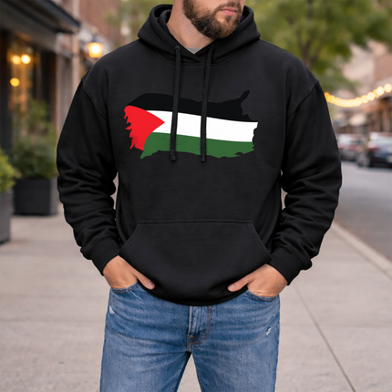 Palestine Flag Hoodie, Support Palestine Gaza Sweatshirt, Palestine Protest Clothing, Save Human Rights Palestinian Outfit