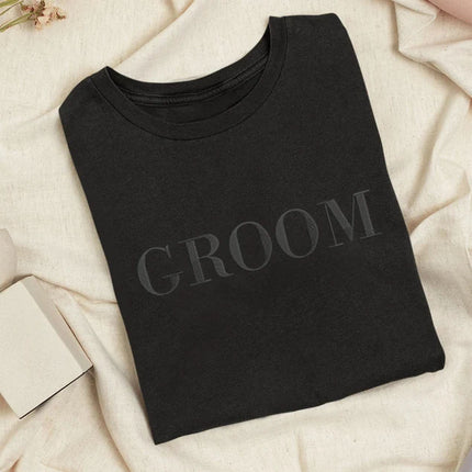 Custom Embroidered Bride T-Shirt, Bride To Be Shirt Bachelorette Couple Matching Bridal Party Engagement Mrs Wedding Gift Comfort Colors Tee