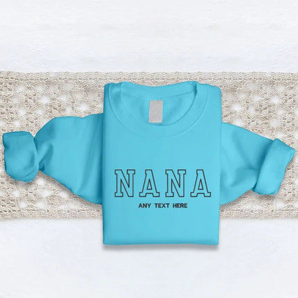 Embroidered Nana Sweatshirt, Custom Kids Name Matching Sweater, Personalised Name Crewneck Jumper, Grandma Sweatshirt, Nana Birthday Gifts
