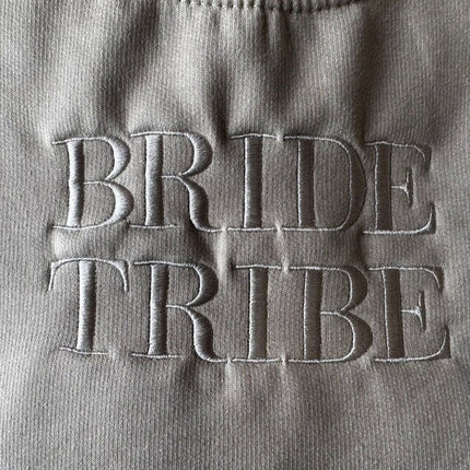 Bride Tribe Embroidered Sweater, Personalised Wife Jumper, Maid of Honour Team Bride Wedding Hen Party Couple Matching Gift idea Sweatshirt