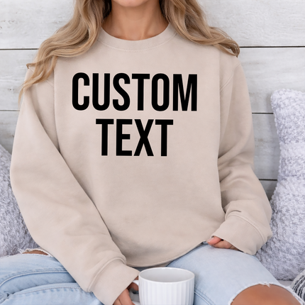 Custom Sweatshirt, Personalized Text/Logo Printed Sweater, Your Text Jumper, Family Matching Tops, Unisex Easyfit Jumper, Slogan Sweatshirts