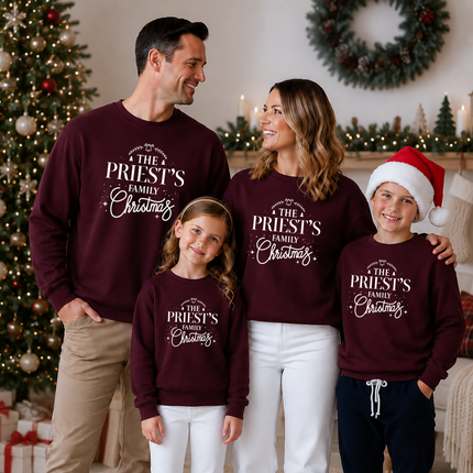Custom Family Matching Sweater, Personalised Family Name Printed Sweatshirts, Christmas Theme Matching Crewneck Jumper, Unique Family Gifts