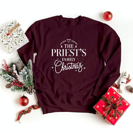 Custom Family Matching Sweater, Personalised Family Name Printed Sweatshirts, Christmas Theme Matching Crewneck Jumper, Unique Family Gifts