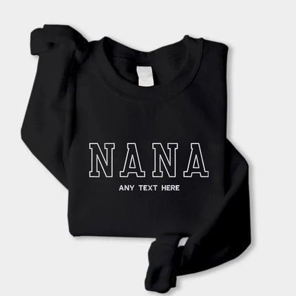 Embroidered Nana Sweatshirt, Custom Kids Name Matching Sweater, Personalised Name Crewneck Jumper, Grandma Sweatshirt, Nana Birthday Gifts