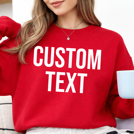 Custom Sweatshirt, Personalized Text/Logo Printed Sweater, Your Text Jumper, Family Matching Tops, Unisex Easyfit Jumper, Slogan Sweatshirts