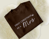 First Christmas Married Sweater, Our First Xmas Embroidered Mr and Mrs Jumper, Hen Do Wedding Party Mrs Outfit, Xmas Eve Gift Idea for Wifey