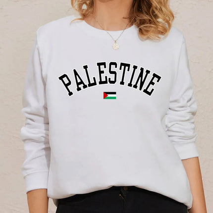 Palestine Sweater, Palestine Flag Printed Crewneck Sweatshirt, Support Palestine Freedom Gaza Protest Top, Palestinian Shirt, Comfy Jumper