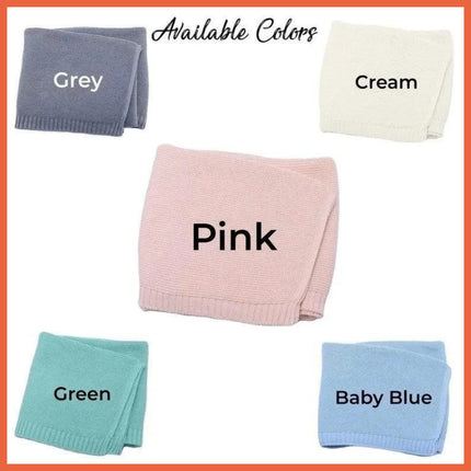 Custom Embroidered Baby Blanket – Personalised Name Arabic Calligraphy Blanket