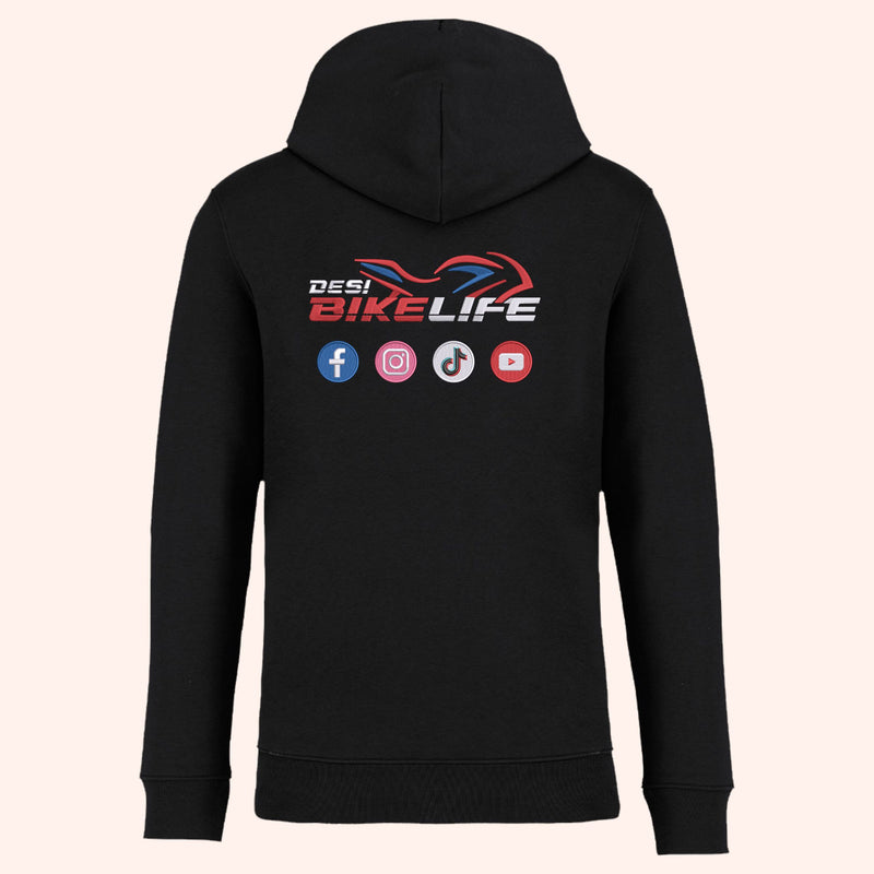 Biker Embroidered Hoodie, Super Biker Life Sweatshirt, Trendy Social App Rider Uniform, Birthday Special Gift for Men