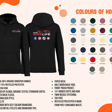 Biker Embroidered Hoodie, Super Biker Life Sweatshirt, Trendy Social App Rider Uniform, Birthday Special Gift for Men