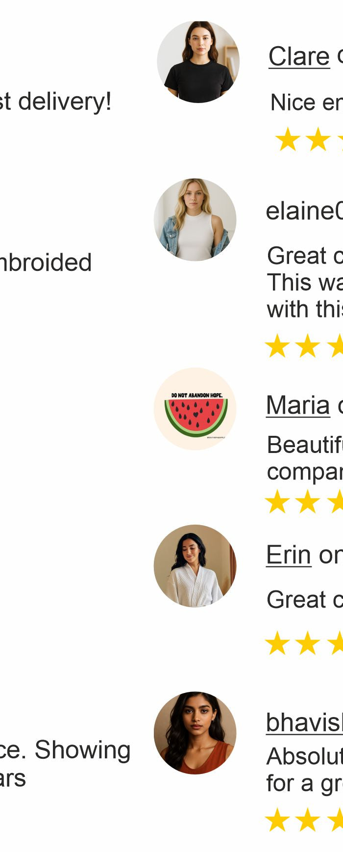 <h1>Thousands of happy customers trust us for quality, care, and 5-star service!<br/>⭐⭐⭐⭐⭐</h1>
