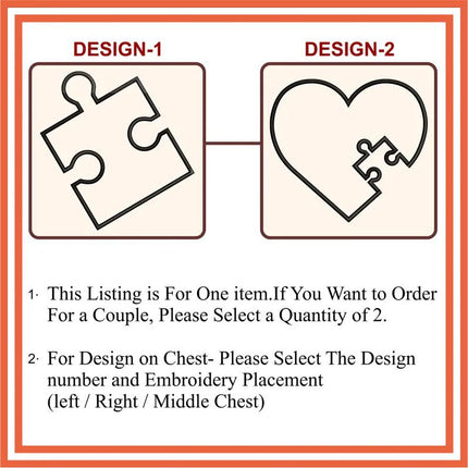Embroidered You Complete Me Heart Puzzle Hoodies, Couple Matching Valentines Day Hoodie, Custom Heart Puzzle Valentine Jumper, Gifts for Him
