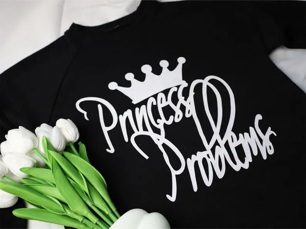 Princess Problems Printed Sweatshirt, Funny Princes Crewneck Sweatshirt, Princess Pullover Jumper for Womens, Funny Christmas Gifts for Her