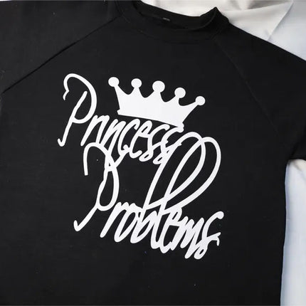 Princess Problems Printed Sweatshirt, Funny Princes Crewneck Sweatshirt, Princess Pullover Jumper for Womens, Funny Christmas Gifts for Her