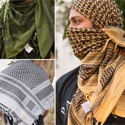 Arab Keffiyeh Palestine Scarf, Traditional Palestinian Shemagh Scarf, Vintage Scarf