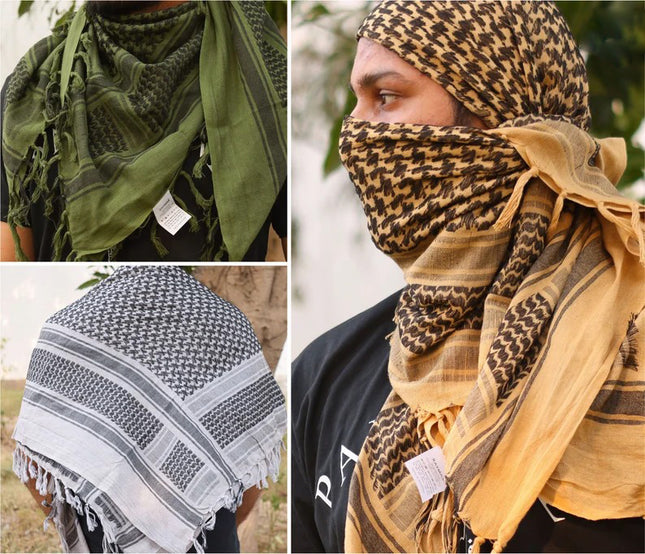 Arab Keffiyeh Palestine Scarf, Traditional Palestinian Shemagh Scarf, Vintage Scarf