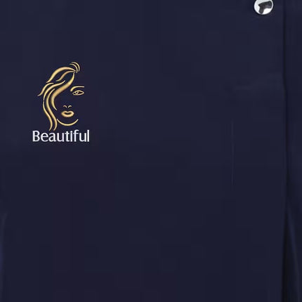 Personalised Embroidered Beauty Tunic, Customised "Any Company Logo" Ladies Nails Lashes Beauty Tunic, Gift for Beautician, Make Up Artist