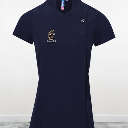 Personalised Embroidered Beauty Tunic, Customised "Any Company Logo" Ladies Nails Lashes Beauty Tunic, Gift for Beautician, Make Up Artist