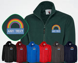 Embroidered Rainbow Medical Fleece, Personalised National Heroes Workers Hospital Monogram Zip Fleece Jacket, Custom Healthcare Outerwear