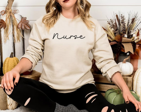 Embroidered Nurse Sweatshirt, Student Nurse Pullover Womens Sweater, Graduation Student Matching Jumper, Gift for Nurses,