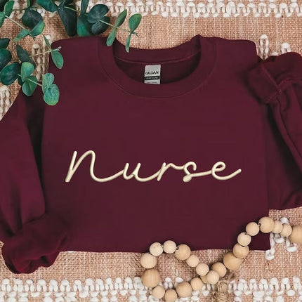 Embroidered Nurse Sweatshirt, Student Nurse Pullover Womens Sweater, Graduation Student Matching Jumper, Gift for Nurses,