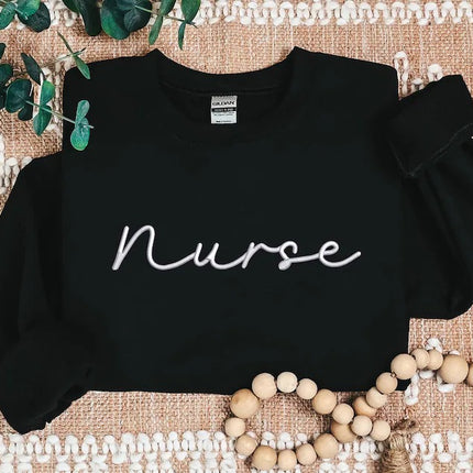 Embroidered Nurse Sweatshirt, Student Nurse Pullover Womens Sweater, Graduation Student Matching Jumper, Gift for Nurses,