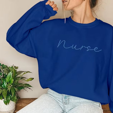 Embroidered Nurse Sweatshirt, Student Nurse Pullover Womens Sweater, Graduation Student Matching Jumper, Gift for Nurses,