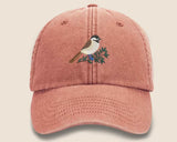 Vintage Cap, CHICKADEE Embroidered Baseball Hat, Wildlife Animal Sun Hats, Embroidery Design Bird On Cap, Cotton Summer Fashion Trucker Hats