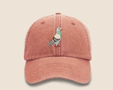 Pigeon Vintage Snapback Hat, Embroidery Bird Design Pigeon Baseball Cap, Comfort Colors Cotton Adult Unisex Wildlife Hat,