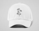 Embroidered Floral Baseball Hat, Daisy Flower Embroidery Design On Cap, Comfy Snapback Easy Fit Dad Hat, Nature Flowers Lover Womens Gift