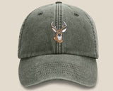 Whitetail Deer Embroidered Cap, Wildlife Baseball Hat with Animal On It, Vintage Retro Casual Summer Caps, Hats Collection