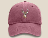 Whitetail Deer Embroidered Cap, Wildlife Baseball Hat with Animal On It, Vintage Retro Casual Summer Caps, Hats Collection