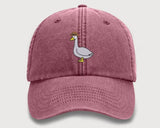 Goose Embroidery Design Vintage Hat, Cowboy Hat Goose Unisex Baseball Cap, Cool Goose 100 Cotton Vintage Style Bird Hat,