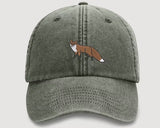 RED FOX Embroidered Baseball Cap, Wildlife Baseball Hat with Animal on It, Adjustable Snapback Unisex Hat, Adult Gift Cap,