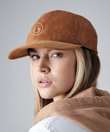 Corduroy Cap, Happy Face Embroidered Baseball Hat, 100 Cotton Comfy Shying Smiling Face Outline Design Sun Hat, Cool Hat