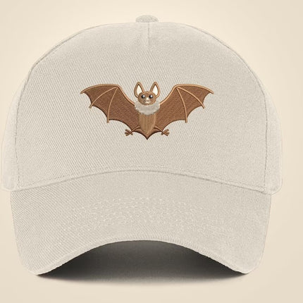 Bat Embroidered Cap, Comfort Colors Baseball Hat, Summer Season Fitted Snapback Cap, 100 Cotton Wildlife Cool Dad Sun Hat, Animal Lover Gift