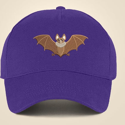 Bat Embroidered Cap, Comfort Colors Baseball Hat, Summer Season Fitted Snapback Cap, 100 Cotton Wildlife Cool Dad Sun Hat, Animal Lover Gift
