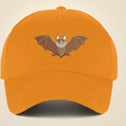 Bat Embroidered Cap, Comfort Colors Baseball Hat, Summer Season Fitted Snapback Cap, 100 Cotton Wildlife Cool Dad Sun Hat, Animal Lover Gift