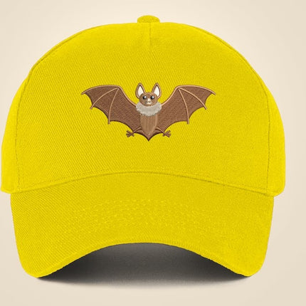 Bat Embroidered Cap, Comfort Colors Baseball Hat, Summer Season Fitted Snapback Cap, 100 Cotton Wildlife Cool Dad Sun Hat, Animal Lover Gift