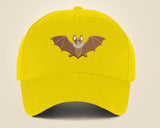 Bat Embroidered Cap, Comfort Colors Baseball Hat, Summer Season Fitted Snapback Cap, 100 Cotton Wildlife Cool Dad Sun Hat, Animal Lover Gift