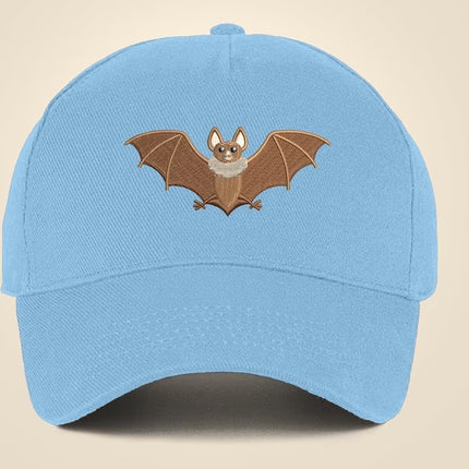 Bat Embroidered Cap, Comfort Colors Baseball Hat, Summer Season Fitted Snapback Cap, 100 Cotton Wildlife Cool Dad Sun Hat, Animal Lover Gift