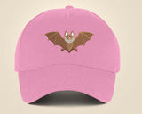 Bat Embroidered Cap, Comfort Colors Baseball Hat, Summer Season Fitted Snapback Cap, 100 Cotton Wildlife Cool Dad Sun Hat, Animal Lover Gift