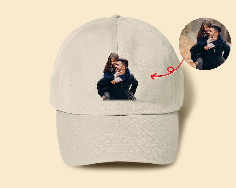 Custom Photo Baseball Caps, Personalised Image Printed Trucker Hat, Comfort Colors Unisex Sun Hat, Vaccation Matching Birthday Unique Gifts