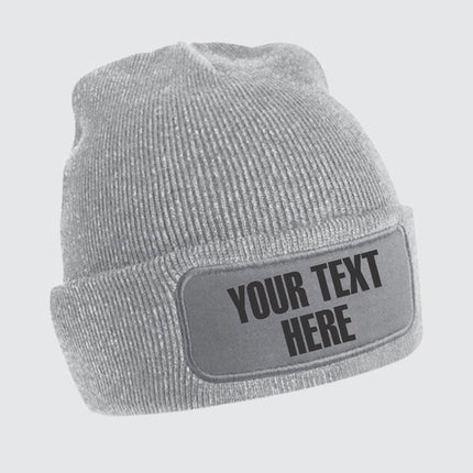 Personalised Printed Beanie Cap, Custom Monogrammed Front Logo Text Beanie for Men Women, Comfort Color Winter Season Unisex Soft Beanie Cap