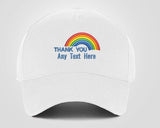 Custom Cap, Personalised Medical Logo Hat, Embroidered Rainbow Fitting Snapback, Thank You Doctor Nurse Healthcare Workers Staff Heroes Gift