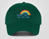 Custom Cap, Personalised Medical Logo Hat, Embroidered Rainbow Fitting Snapback, Thank You Doctor Nurse Healthcare Workers Staff Heroes Gift